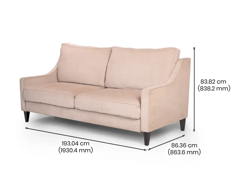 Aster 3 Seater Lounger in Beige Color